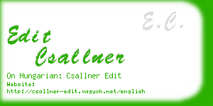 edit csallner business card